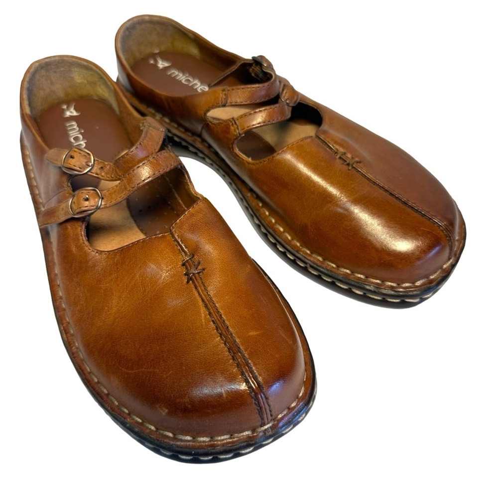 Michel Leather Slide Flats 7